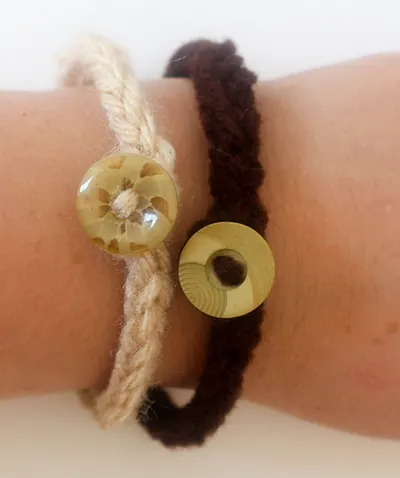 Easy Peasy Buttoned I-Cord Bracelet
