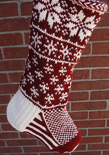 Falling Snow Stocking