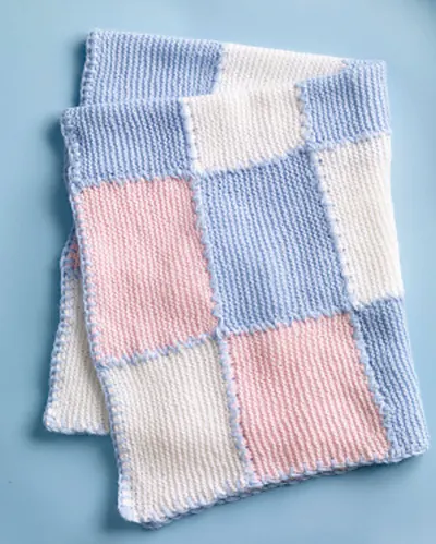 Faux Patchwork Baby Blanket