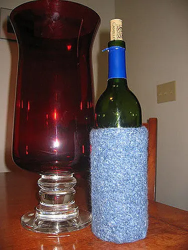 Felted Wine Bottle Cozy