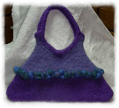 Fjord and Nubbles Felted Triangular HandBag