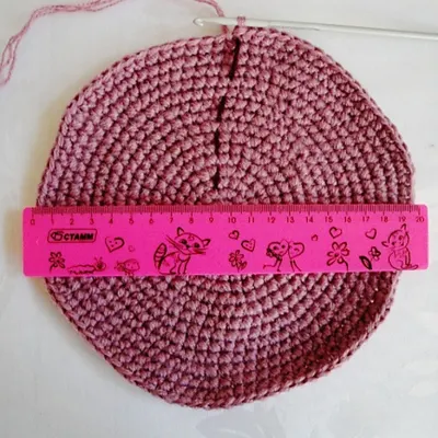 Flat circle for the top of a hat