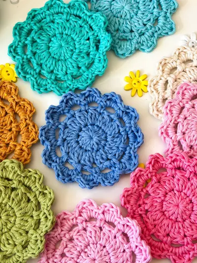 Flower Coasters
