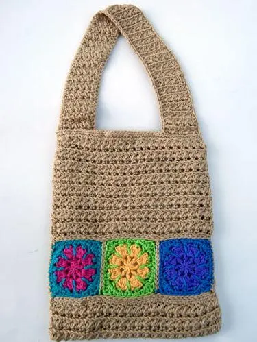 Flower Crochet Body Bag Purse