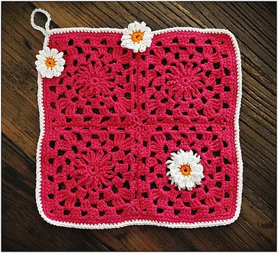 Flower washcloth