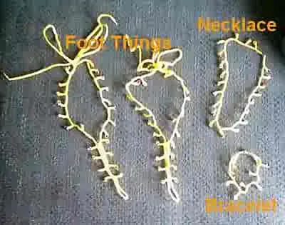 Foot Things, Necklace and Bracelette