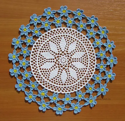 Forget-Me-Not Doily #6403
