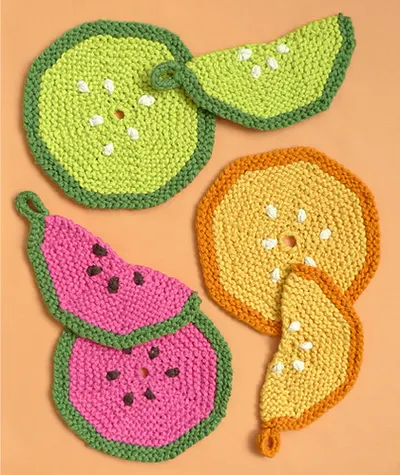 Fruity Trivets & Potholders - The Knitted Version
