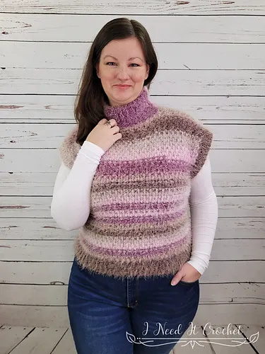 Fuzzy Textures Sweater Vest
