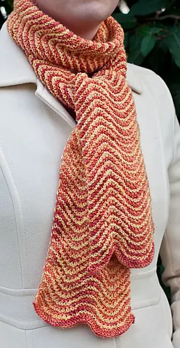 Garter Stitch Chevron Scarf