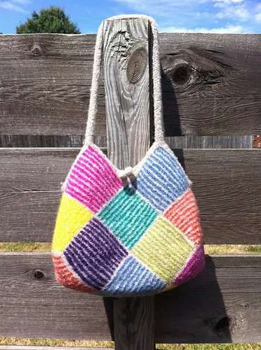 Garter Stripe Square Bag