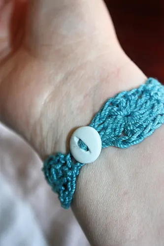 Granny Square Button Bracelet