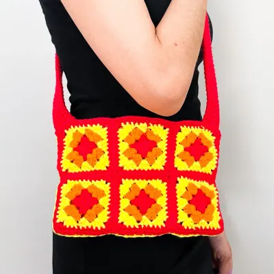 Granny Square Crossbody Bag Rectangle