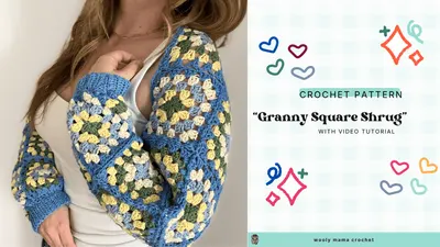 Granny Square Shrug – Join As You Go with Video Tutorial