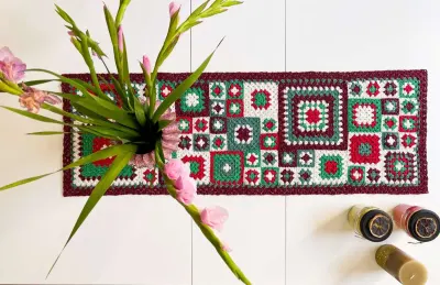 Granny Square Table Runner