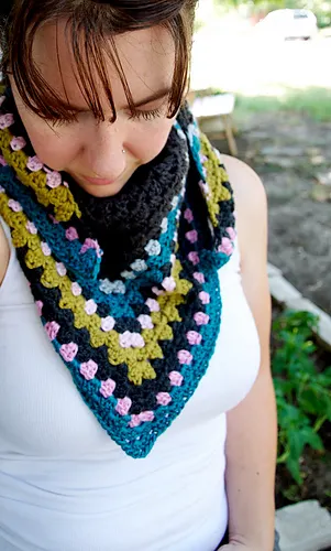 Half Granny Square Shawl