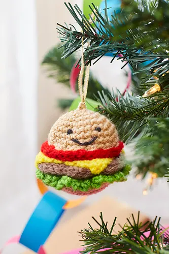 Happy Hamburger Ornament