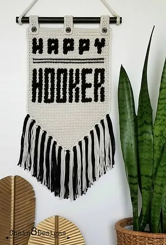 Happy Hooker Wall Hanging