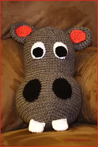 Happy Hubert the Hippo Pillow