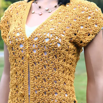 Harvest Flowers Vest Topper Free Crochet Pattern