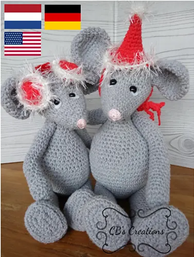 Hat earwarmers Mice Val n Tine