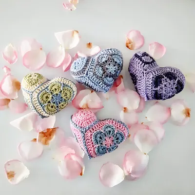Heart with African flowers Heart for Valentine