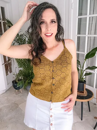 Honeycomb Crochet Tank Top