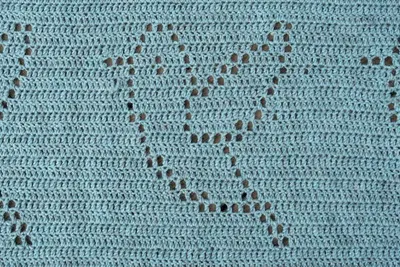 Hummingbirds Filet Crochet Blanket Stripe Pattern