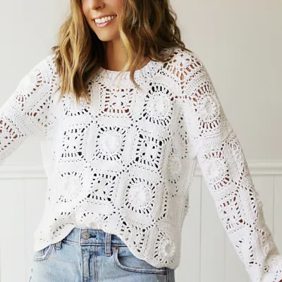 Isla Granny Square Sweater