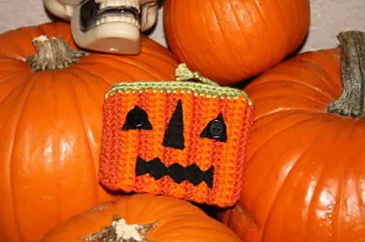 Jack o' lantern coin purse
