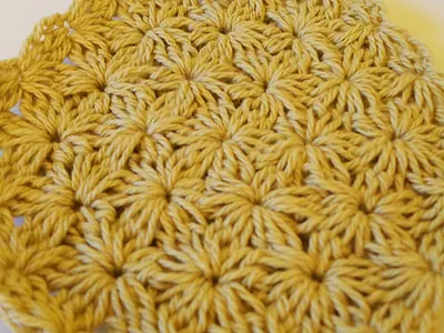 Jasmine Stitch No. 8- 6 petals with bobbles in the round