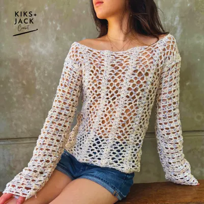 Kenyan Beginners Crochet Mesh Sweater Top
