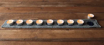 Knit Chanukah Menorah