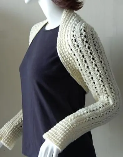 Knit Lace Rib Shrug