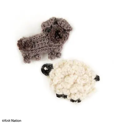 Knit Nation Mascots - Pug and Sheep