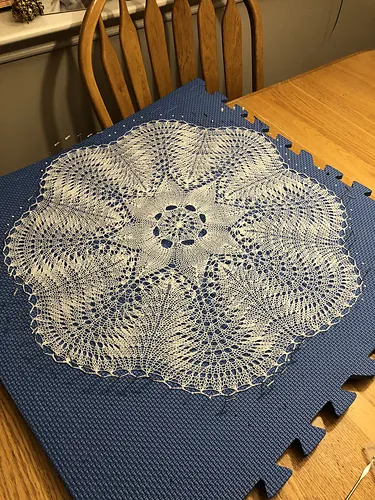 Knitted Lace Luncheon Mats