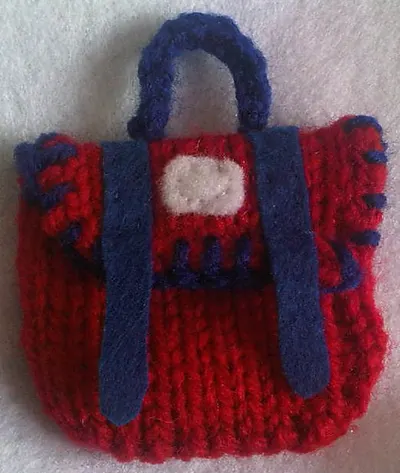 Knitted Satchel Bag Charm