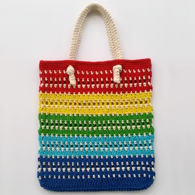 Knotted Rainbow Tote Bag