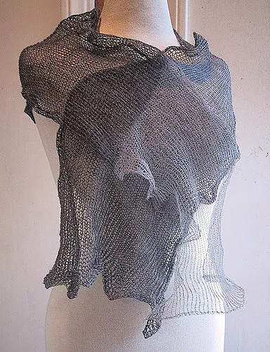 Kusha Kusha Scarf/ Knit Felt Shawl