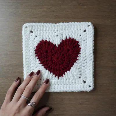 Large Heart Granny Square