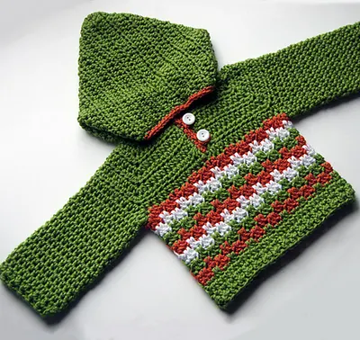 Leaping Crochet Baby Hoodie