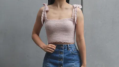 Leila Tie Strap Crop Top