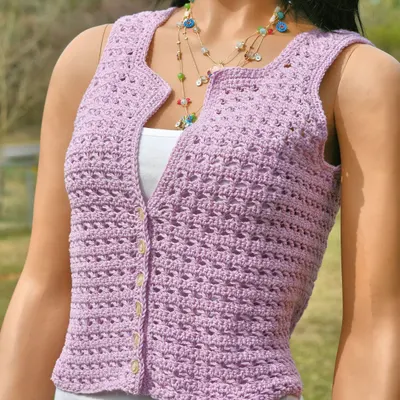 Lilac Lace Cardigan Free Crochet Pattern