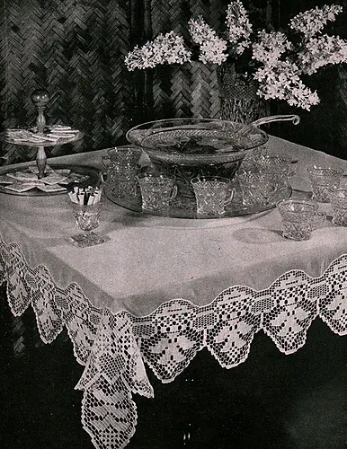Lilac Time Tablecloth Edging #7651