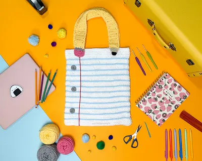 Lined Paper Tote Bag