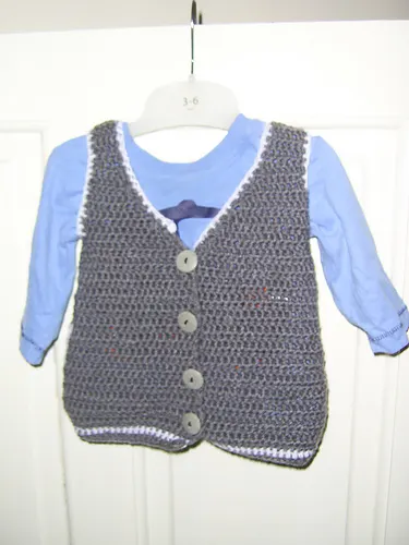 Little Boy's Crochet Waistcoat