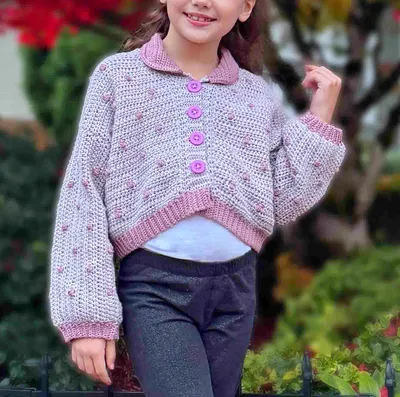 Maddies Polka Crop Cardigan