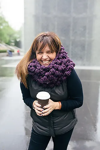 Manko Puff Stitch Infinity Scarf