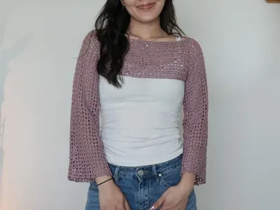 Mesh Crochet Shrug