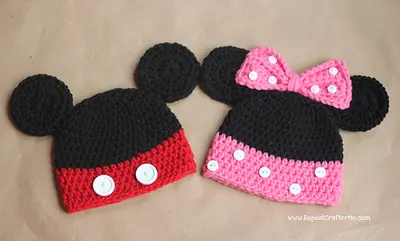 Mickey and Minnie Mouse Hats